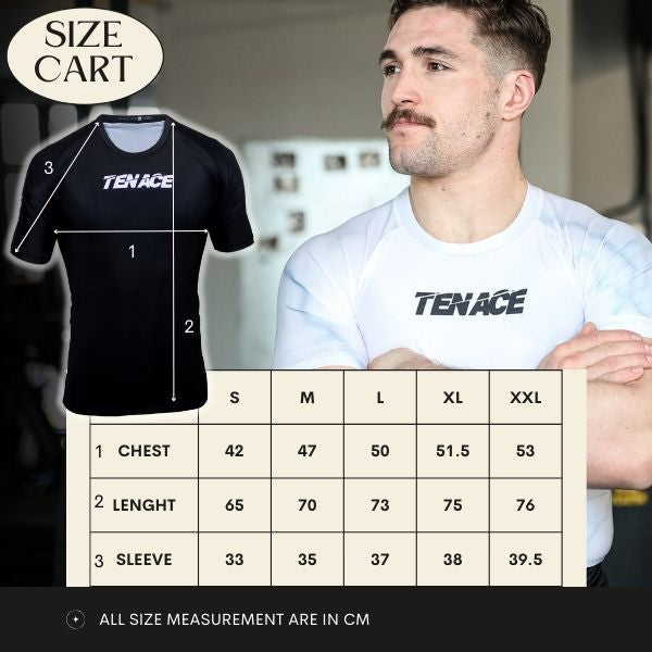 Tenace Camiseta de Compresión Competición BLANCO