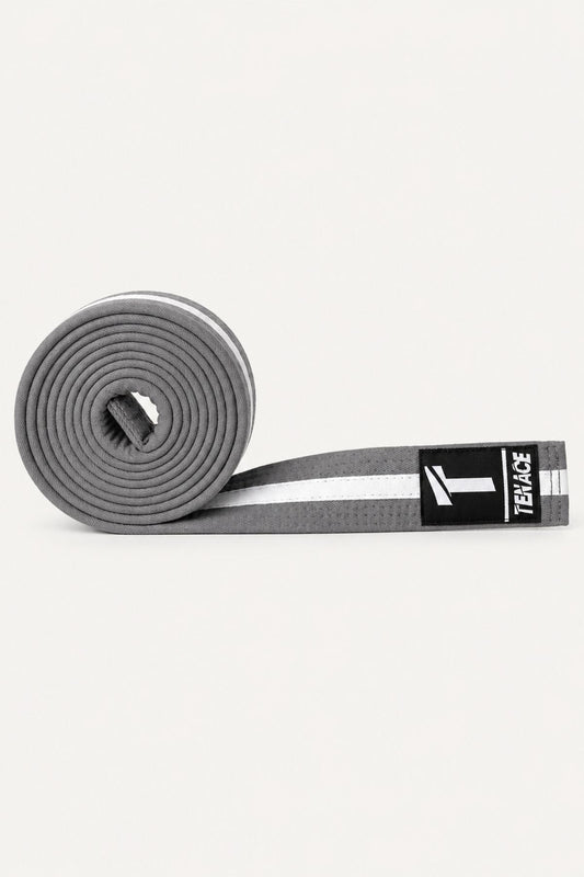 Cinturón Niños BJJ Tenace - Gris y Blanco