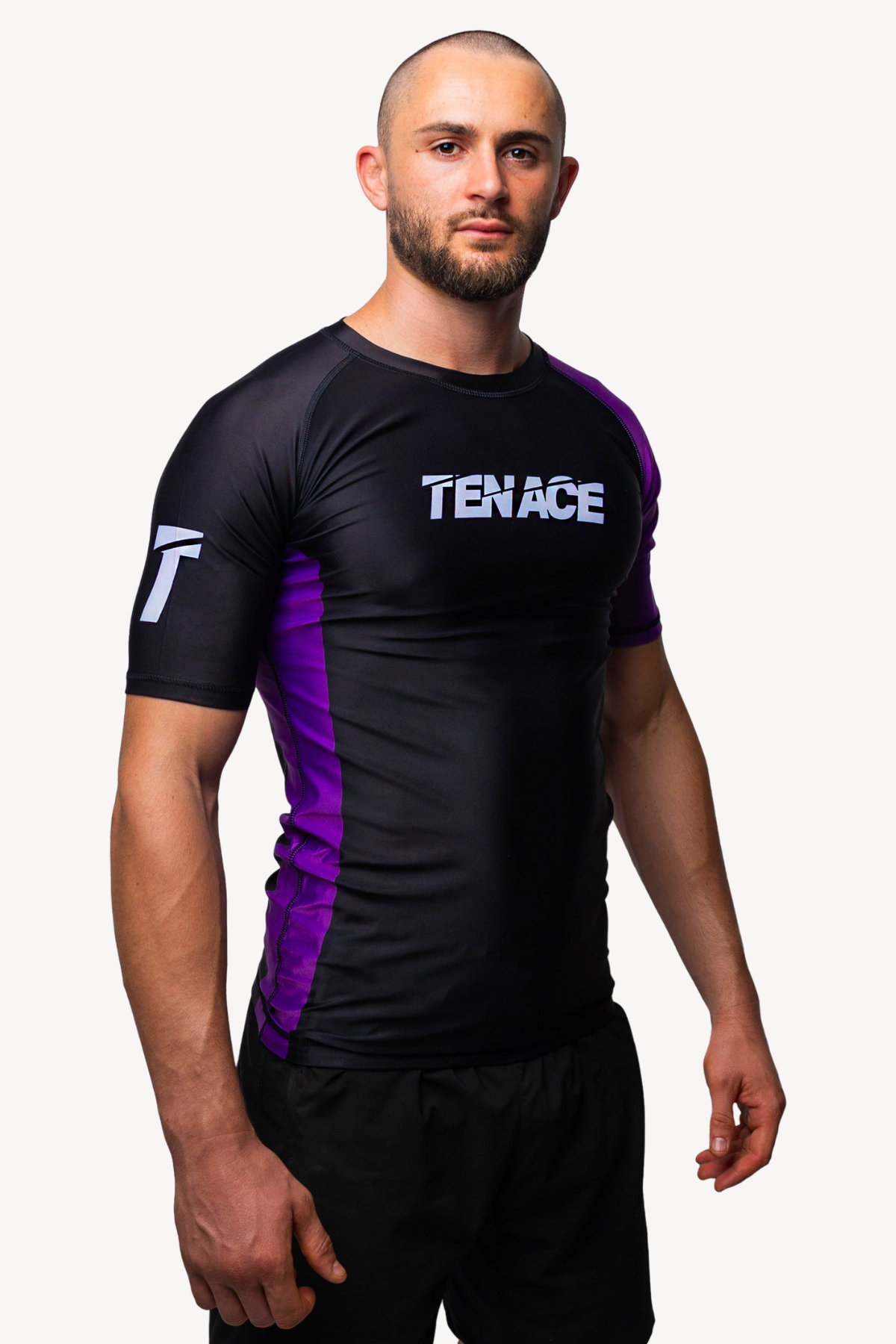 Tenace Rashguard Competición NO-GI - MORADO Manga Corta