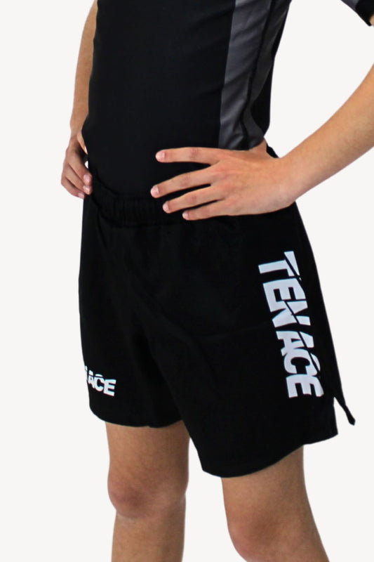 Tenace Kids Shorts MMA, BJJ, Grappling - Black
