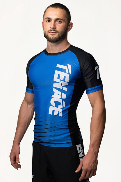 Tenace Camiseta Compresión Rayas - AZUL