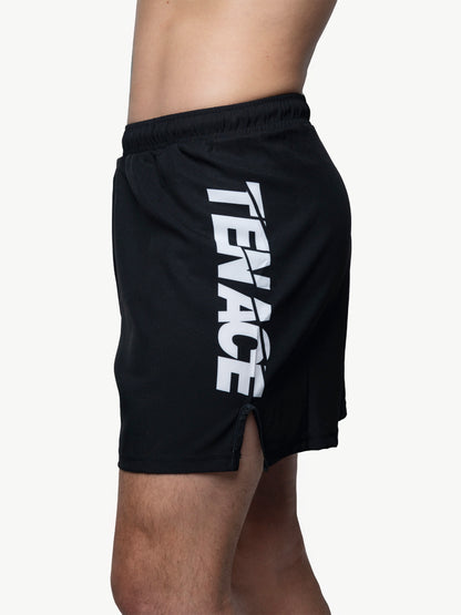 Tenace Pantalón corto sin Velcro MMA, BJJ, Grappling - Negro