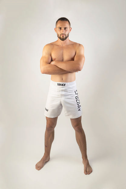 Tenace Pantalón corto MMA, BJJ, Grappling - Blanco