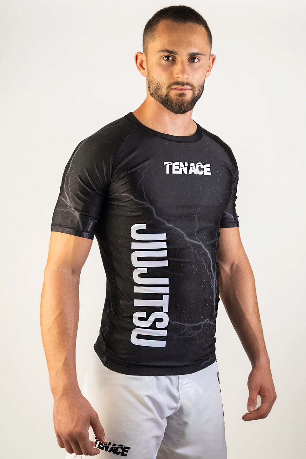 Tenace Rashguard Jiu Jitsu - MMA, JJB, Grappling - Noir