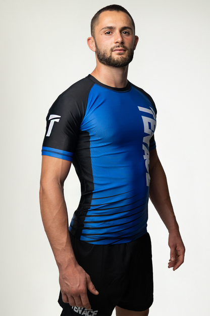 Tenace Camiseta Compresión Rayas - AZUL