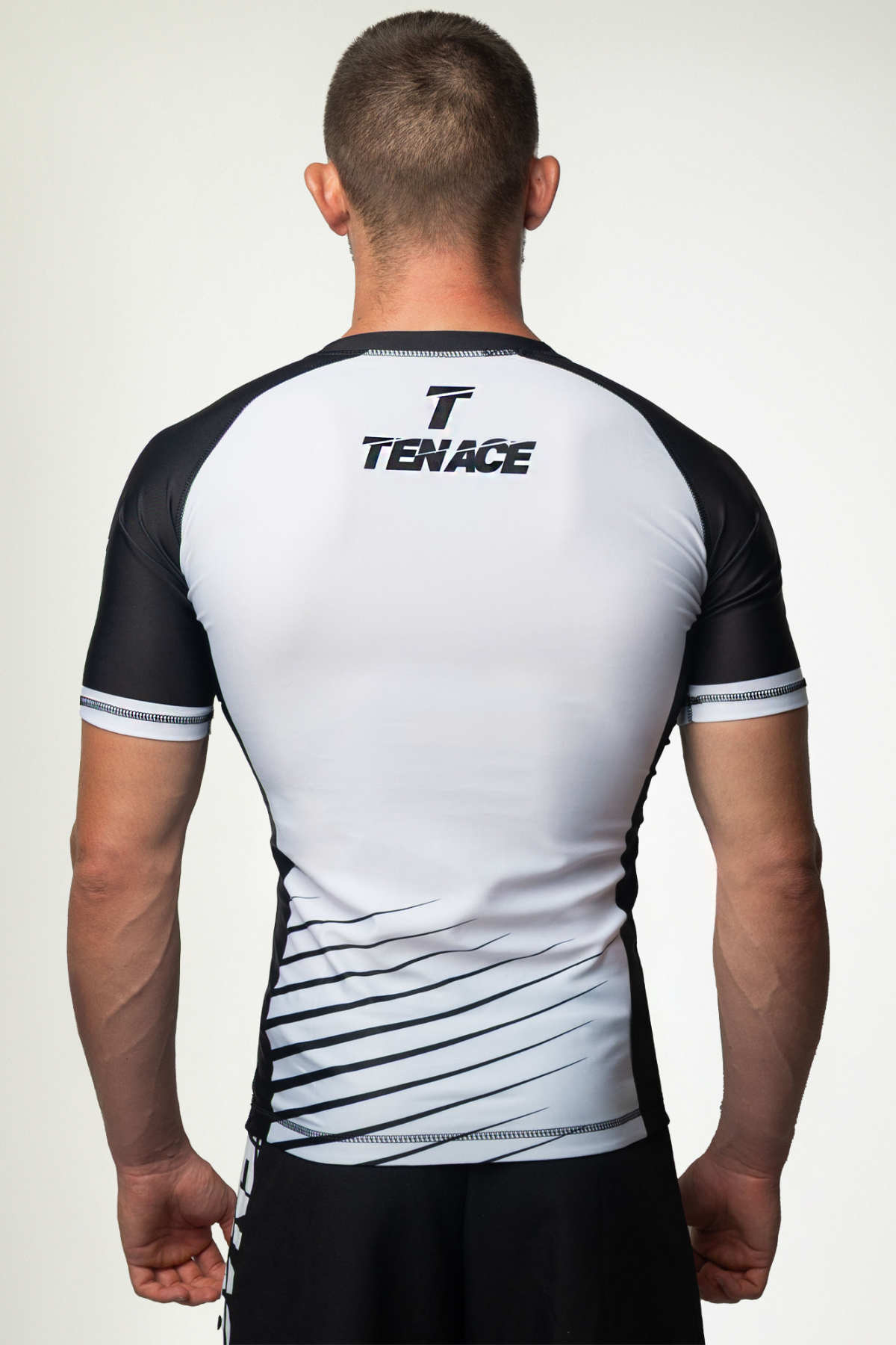 Tenace Camiseta Compresión Rayas - BLANCO