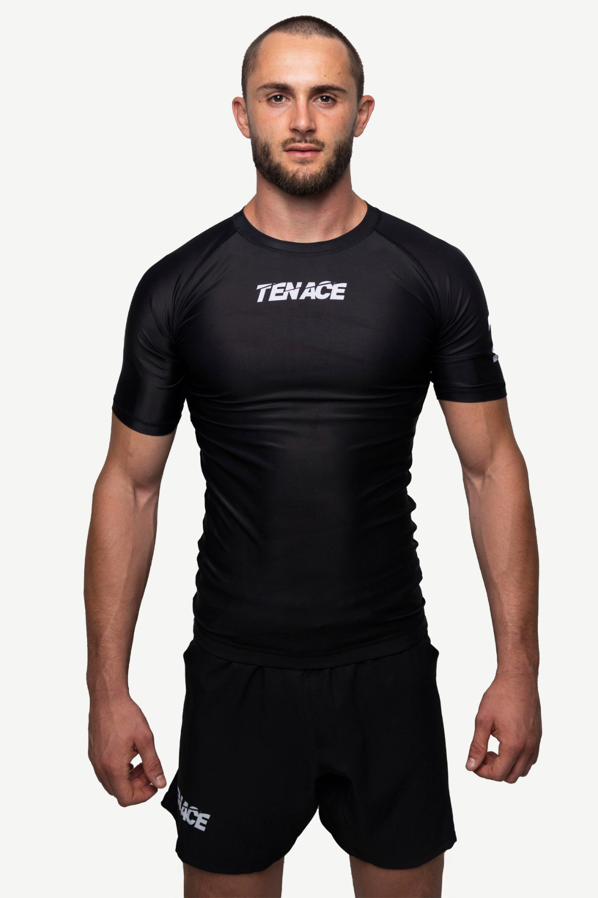 Tenace Rashguard Basic- BJJ Training, Grappling - Black