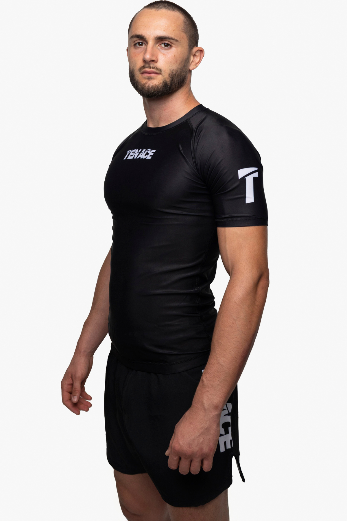 Tenace Rashguard Basic- BJJ Training, Grappling - Black