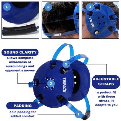 ELITE Earguards - BJJ MMA Grappling Wrestling - Blue