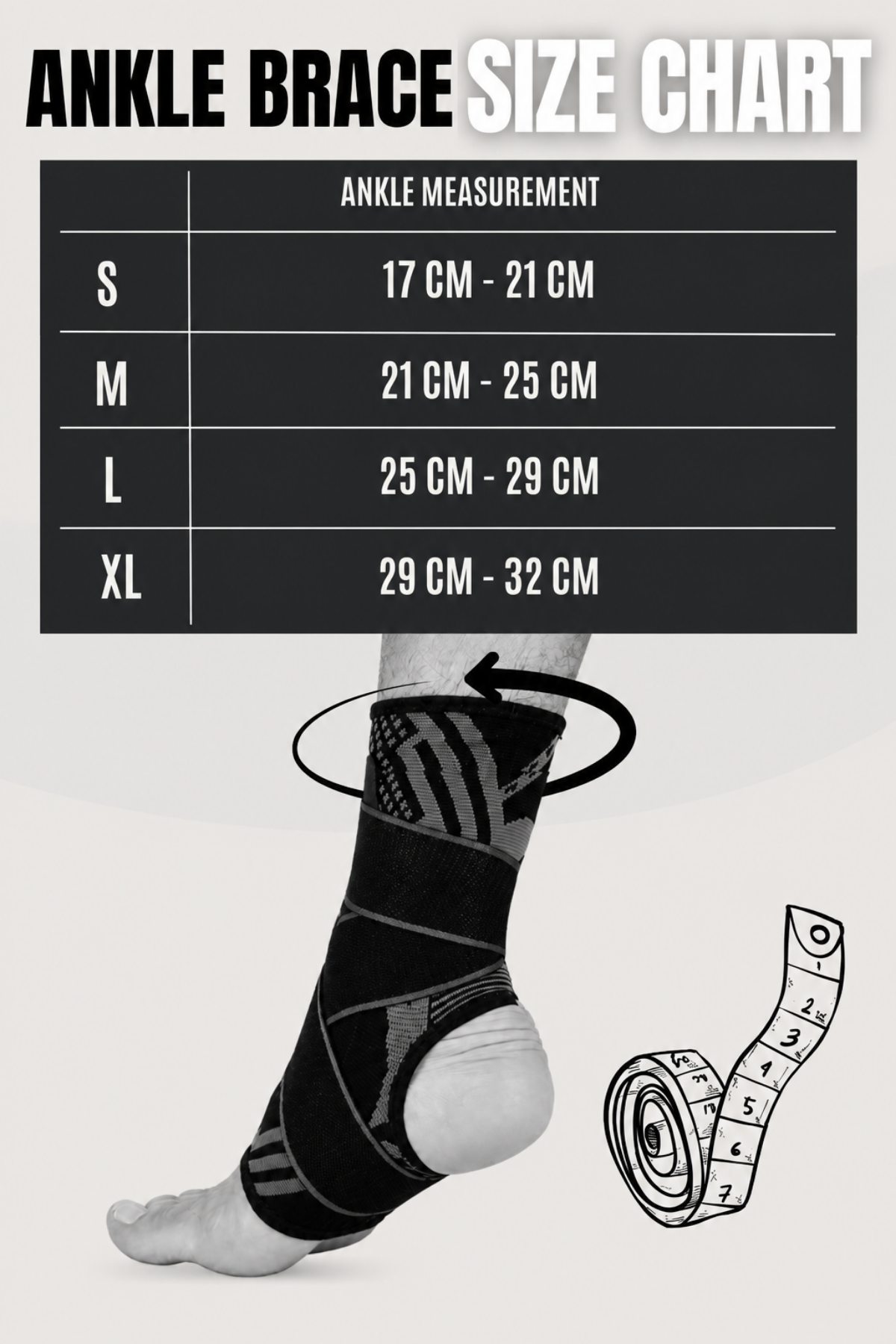 BJJ Ankle Support Tenace - Compression and Support for Grappling, MMA, and Jiu Jitsu