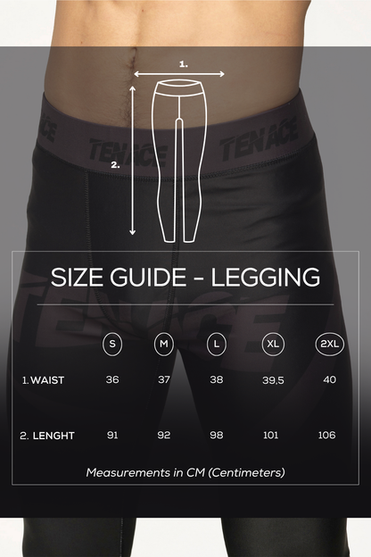 Tenace Legging MMA, BJJ, Grappling - Black