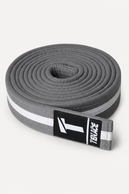 Ceinture Tenace BJJ pour enfant - Grise et Blanc