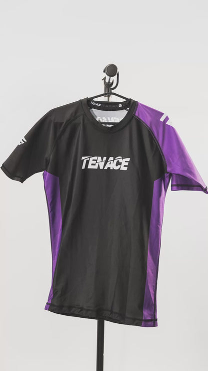 Tenace Rashguard Competicion NO-GI Rayas - MARRÓN Manga Corta