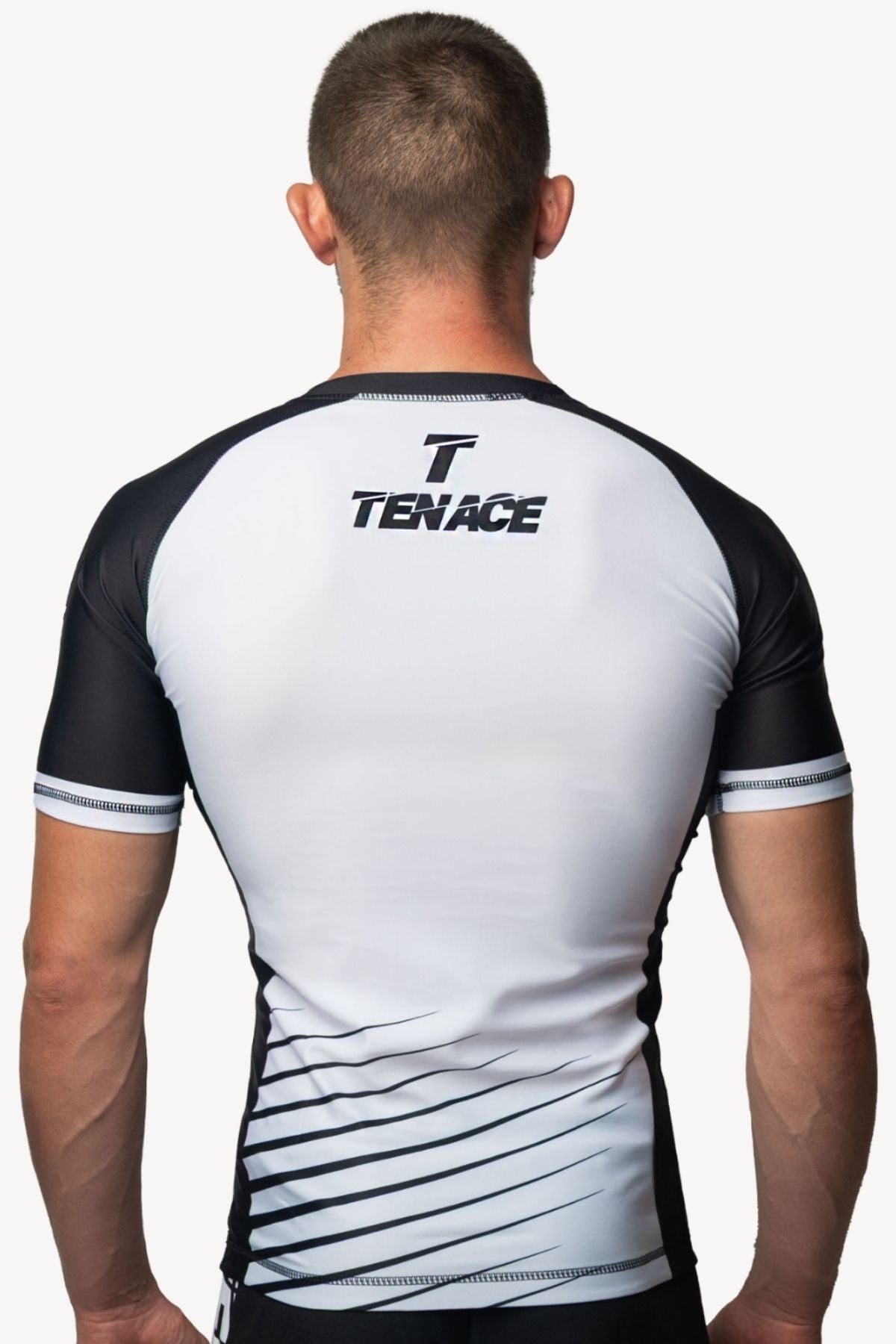 Tenace Rashguard Competicion NO-GI Rayas - BLANCO Manga Corta