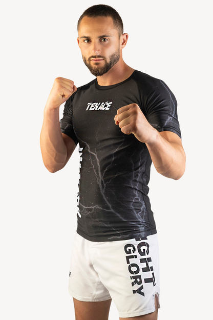 Tenace Rashguard Jiu Jitsu NO-GI - Negro Manga Corta