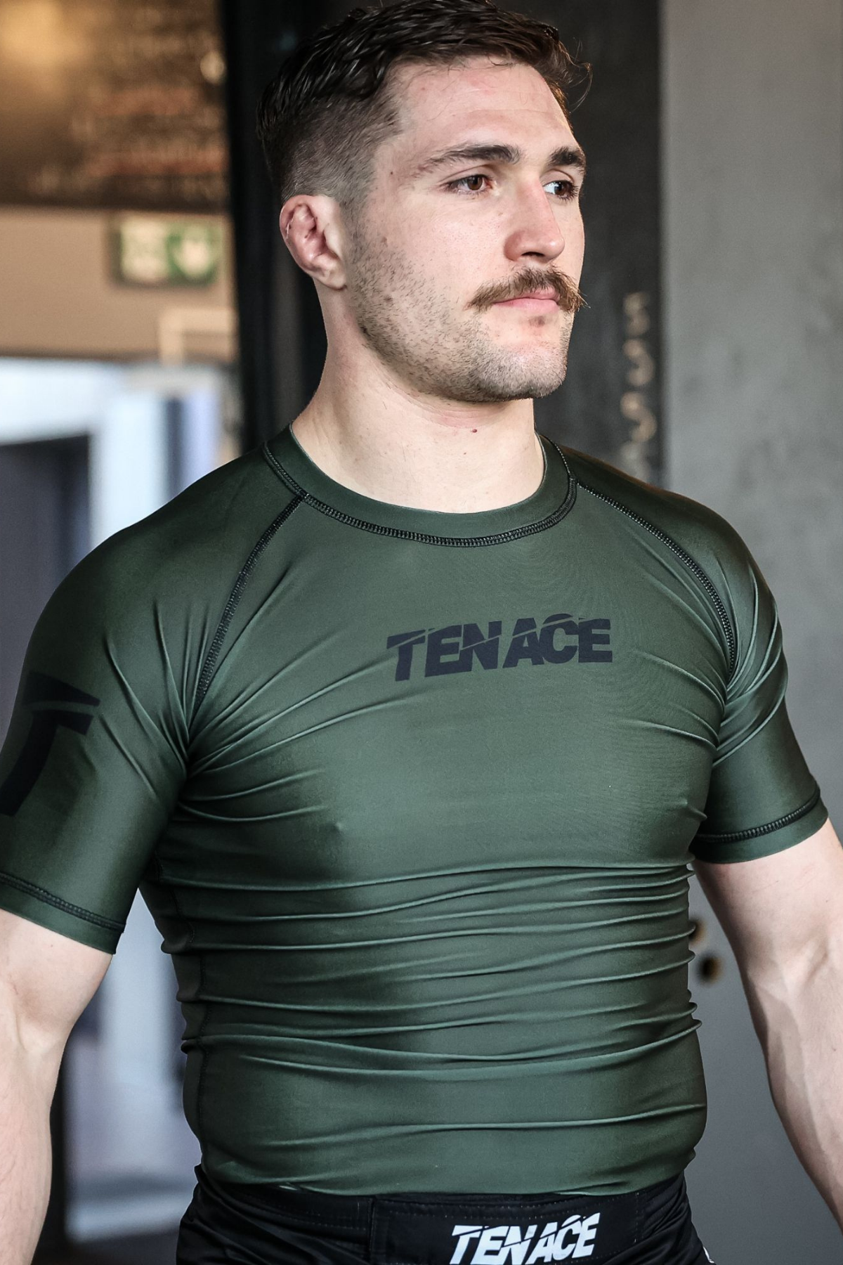 Tenace Rashguard Jiu Jitsu NO-GI Basic - Verde Manga Corta