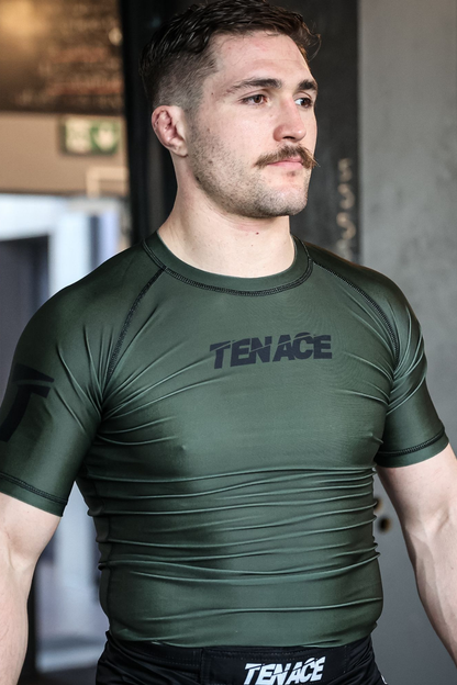 Tenace Rashguard Jiu Jitsu NO-GI Basic - Verde Manga Corta