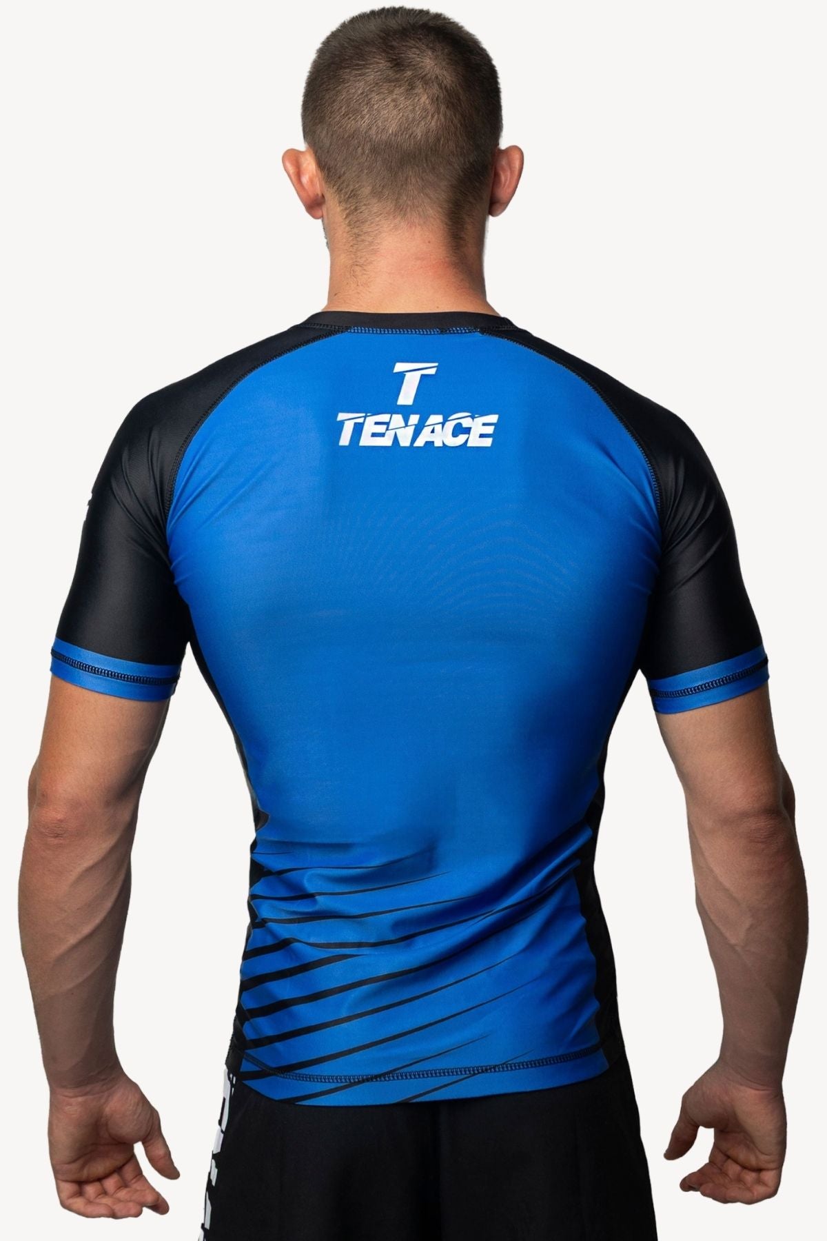 Tenace Rashguard Competicion NO-GI Rayas - AZUL Manga Corta