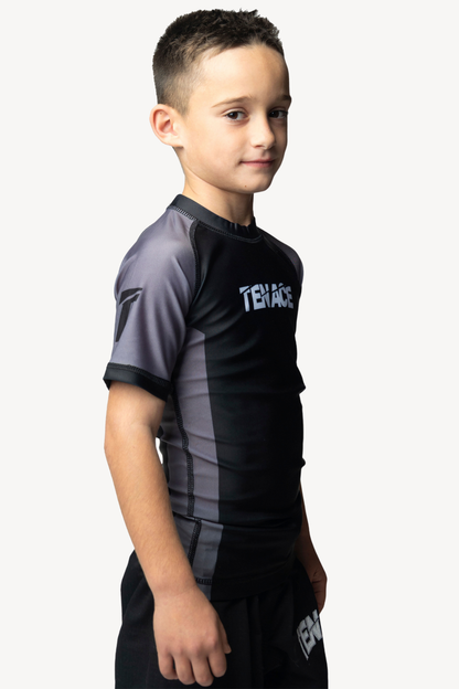 Tenace Maglietta a compressione grigia per bambini - Competizione