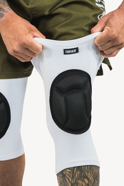 Tenace Rodillera Impact - Acolchadas Blancas MMA, Lucha, Wrestling