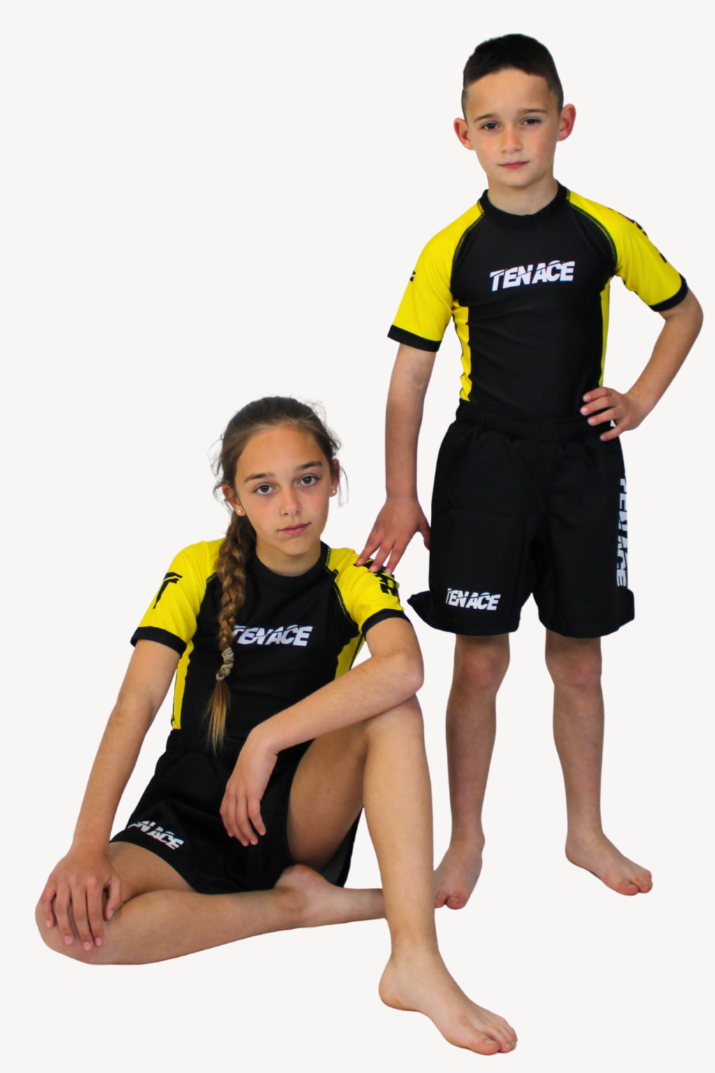 Tenace Camiseta Compresión Amarillo para Niños - Competición