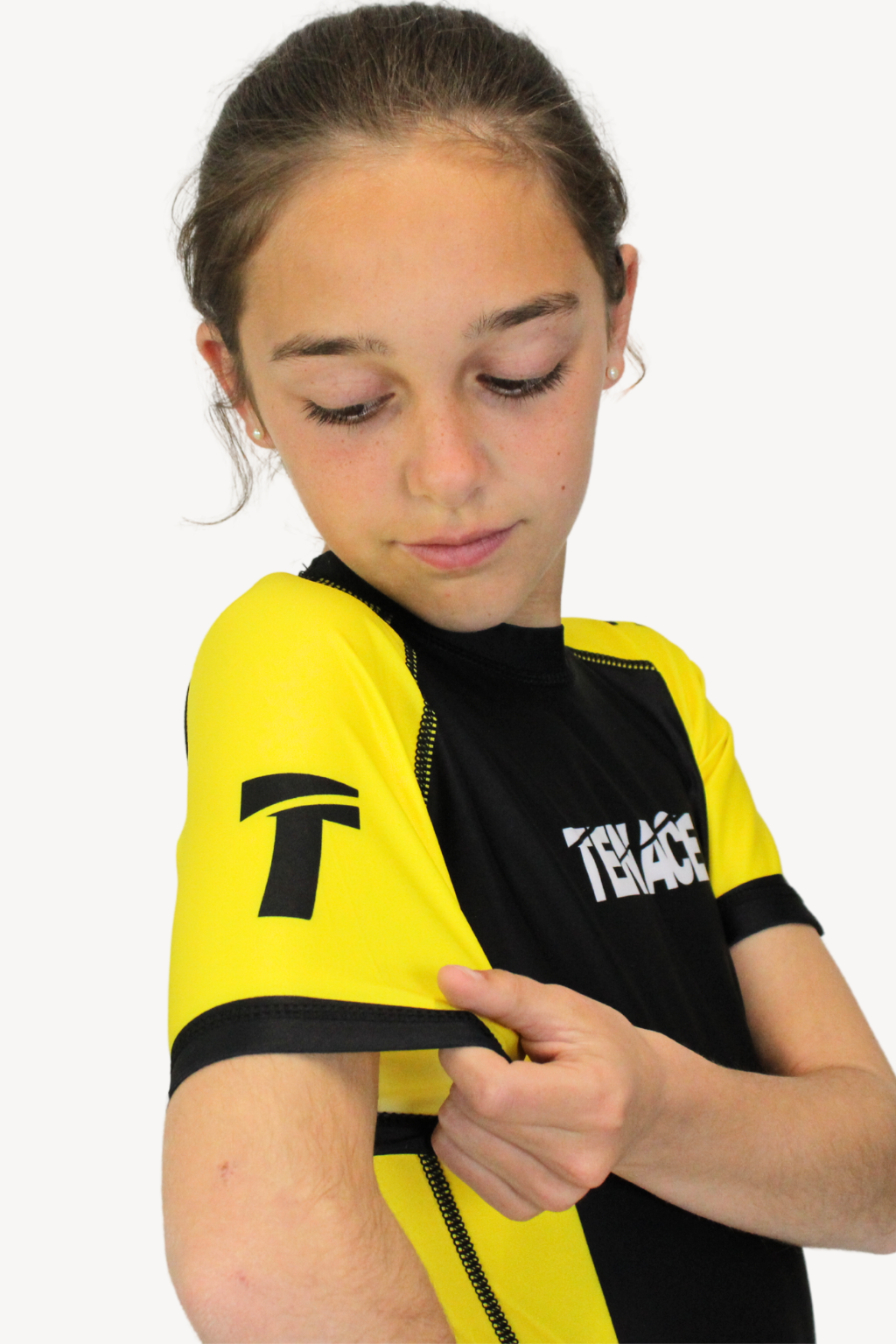 Tenace Camiseta Compresión Amarillo para Niños - Competición